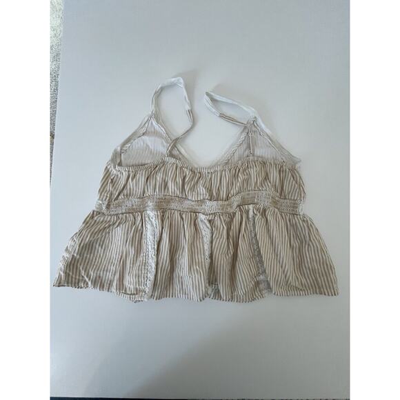 American Eagle Women’s Xl Linen striped Summer Top - Picture 2 of 8